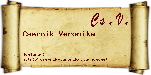 Csernik Veronika névjegykártya